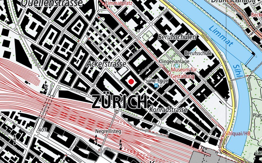 Map showing the location of Klingenhof (Playground)