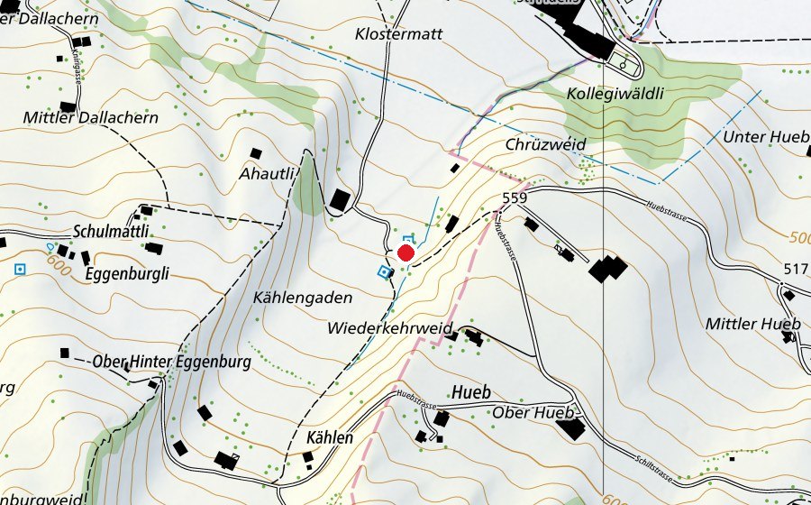 Map showing the location of Klostermatt (Playground)