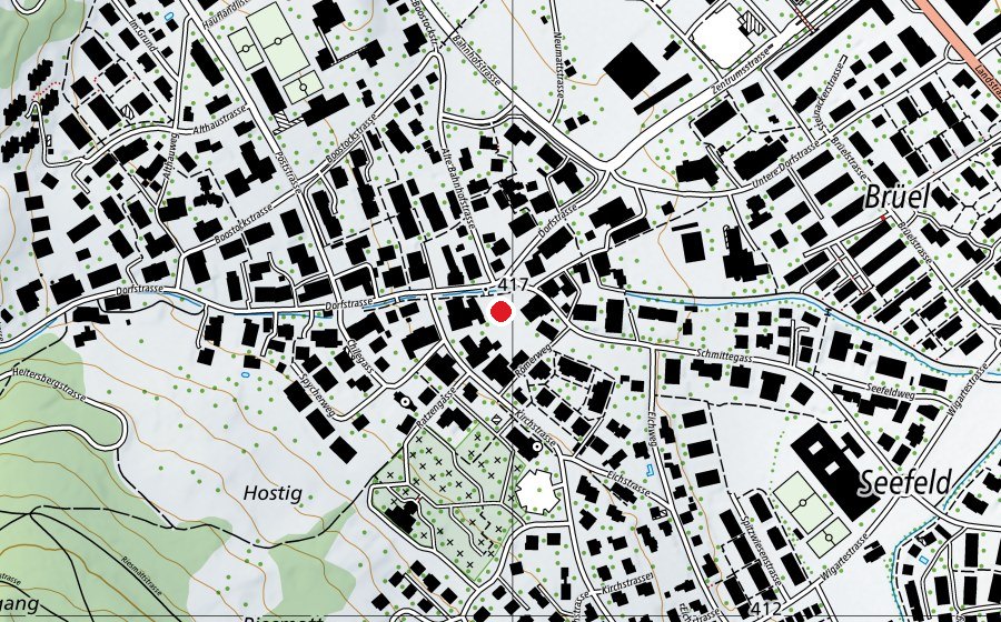 Carte indiquant l’emplacement de Kreuzplatz (Place de jeux)