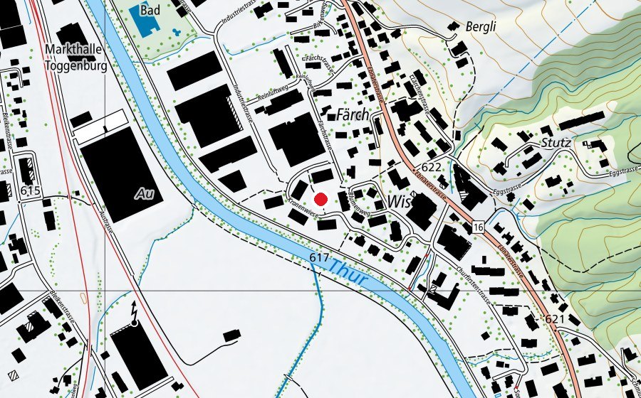 Map showing the location of Kronenwiese (Playground)