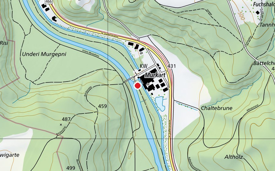 Map showing the location of Kugelbahn der Langensand Fenster AG (Playground)