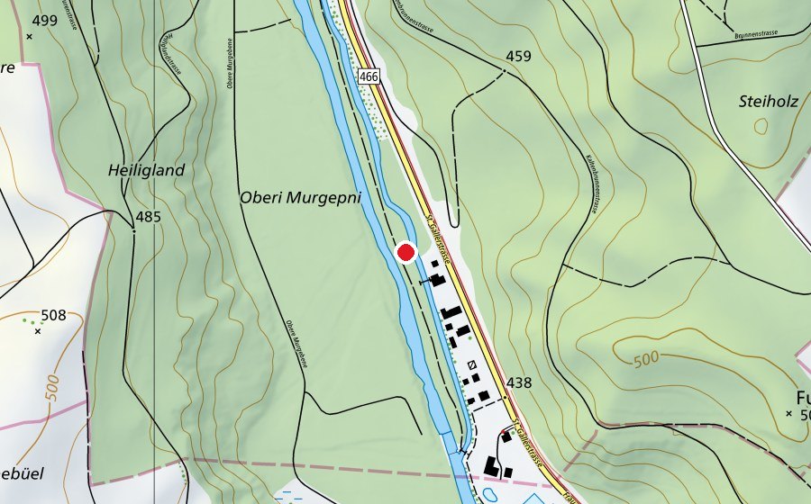 Carte indiquant l’emplacement de Kugelbahn der Peter Kunz Schreinerei AG (Place de jeux)