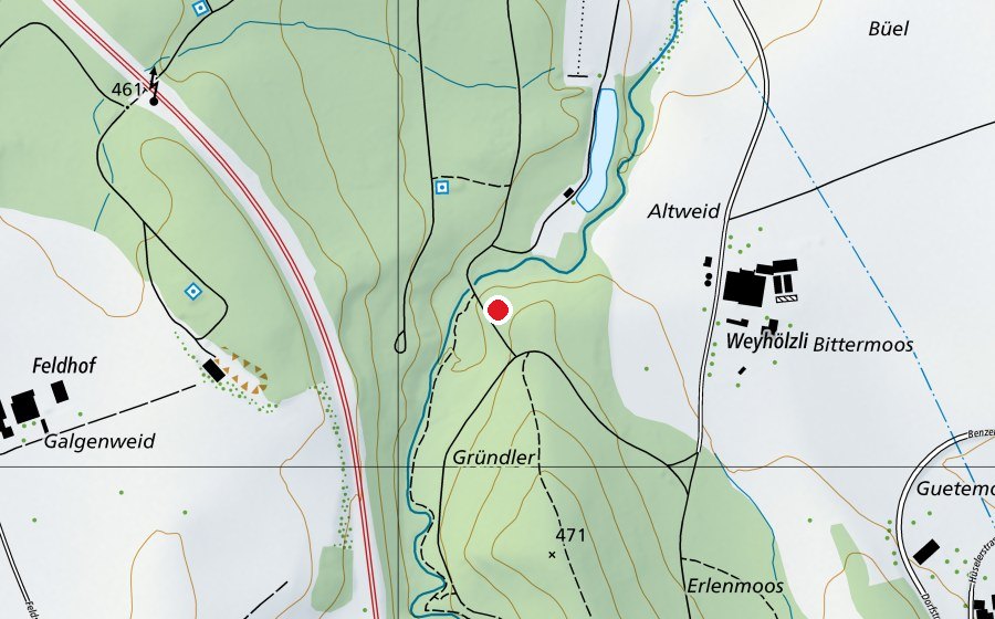 Map showing the location of Kugelbahn (Playground)