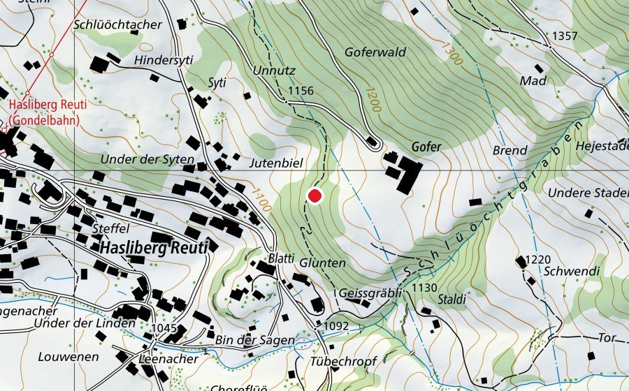 Map showing the location of Kugelweg Kugelbahn 10 (Playground)