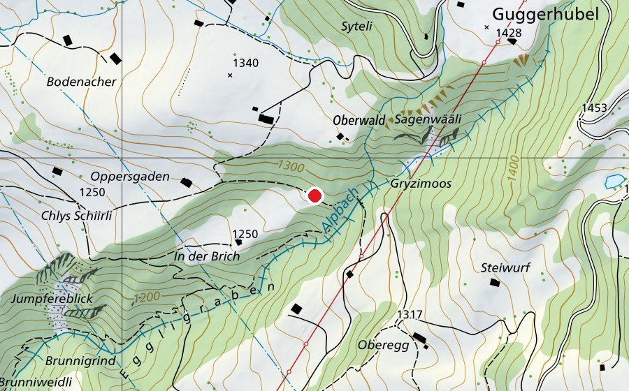 Map showing the location of Kugelweg Kugelbahn 5 (Playground)