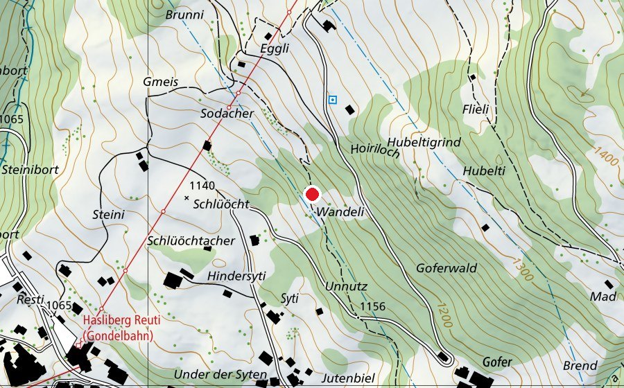 Karte mit dem Standort von Kugelweg Kugelbahn 8 (Spielplatz)