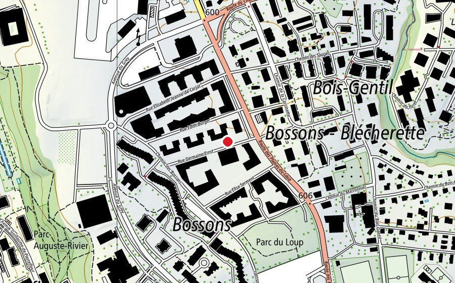 Carte indiquant l’emplacement de La petite place de jeu (Place de jeux)