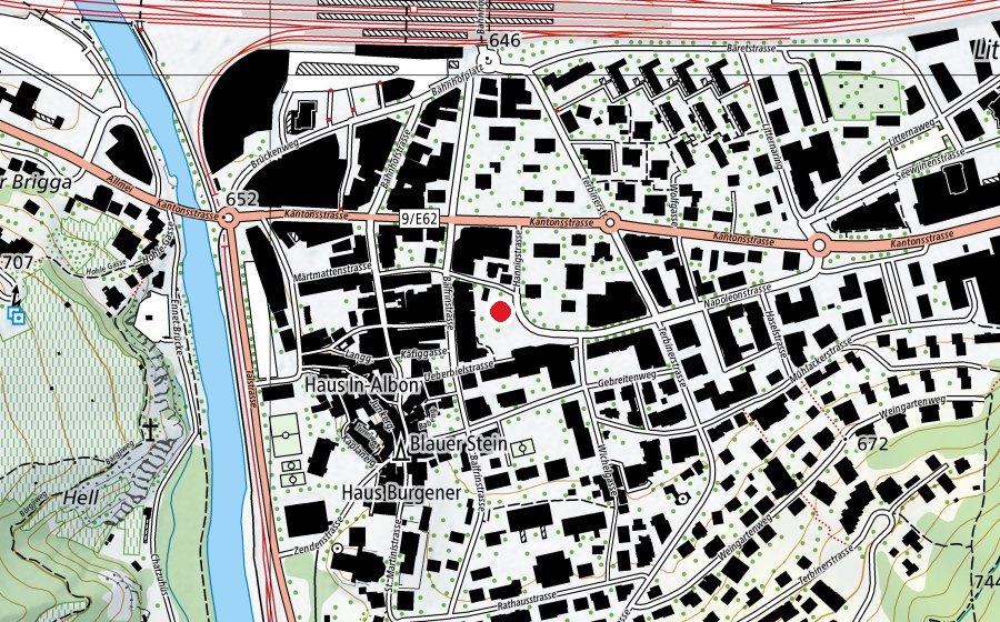 Mappa con la posizione di La Poste (Parco giochi)