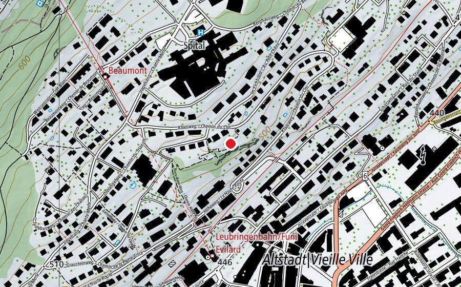 Mappa con la posizione di La Vue (Parco giochi)