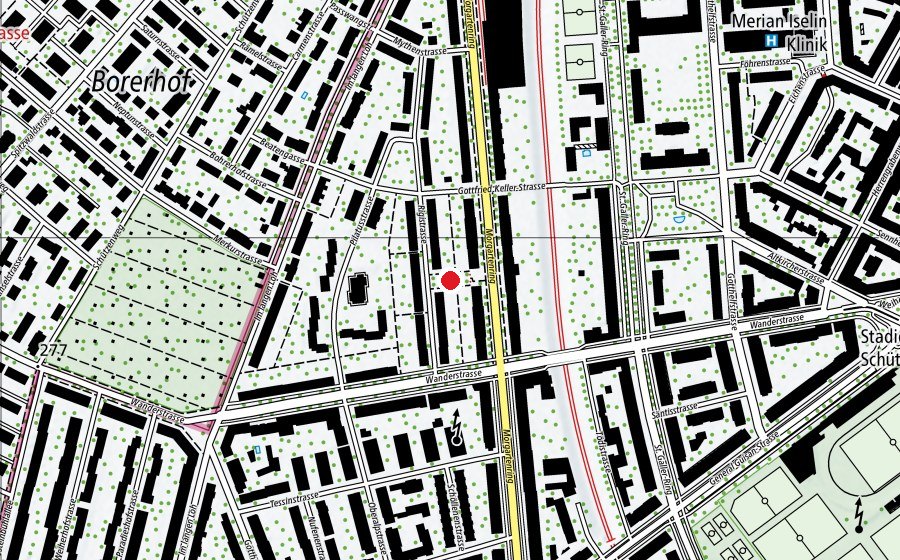 Karte mit dem Standort von Madeleine-Born-Platz (Spielplatz)