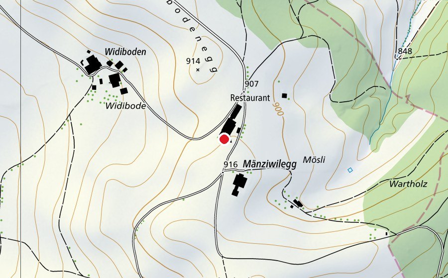 Carte indiquant l’emplacement de Mänziwilegg (Place de jeux)