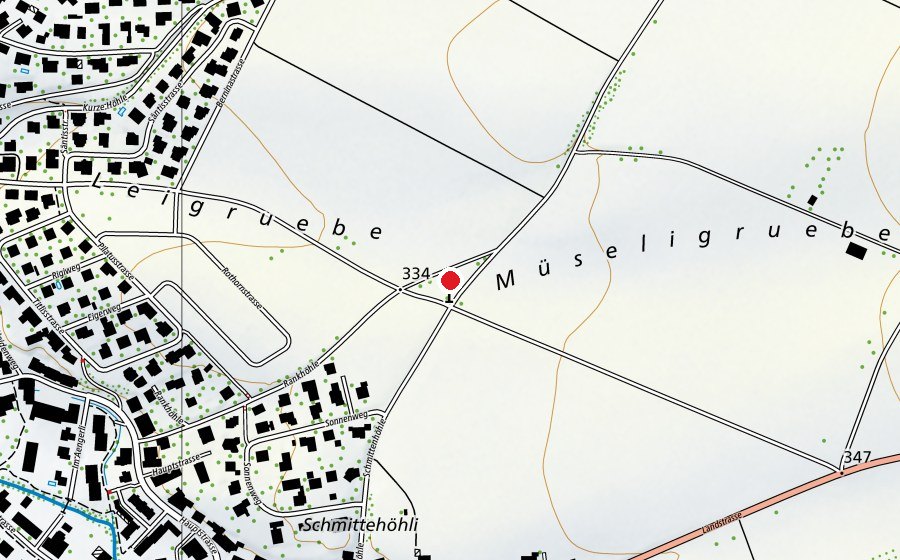 Carte indiquant l’emplacement de Maidli Gipf (Place de jeux)