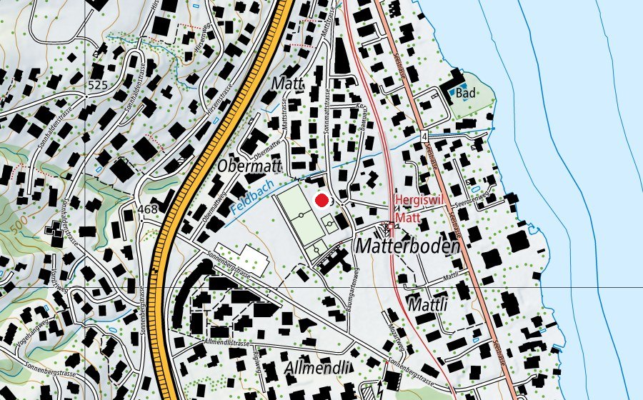 Carte indiquant l’emplacement de Matt (Place de jeux)