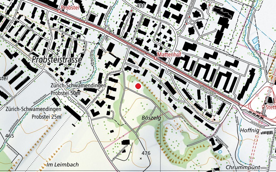 Map showing the location of Mattenhof (Playground)