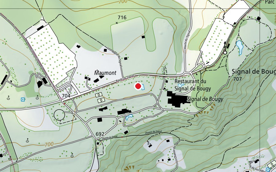Carte indiquant l’emplacement de Mini-kart (Place de jeux)