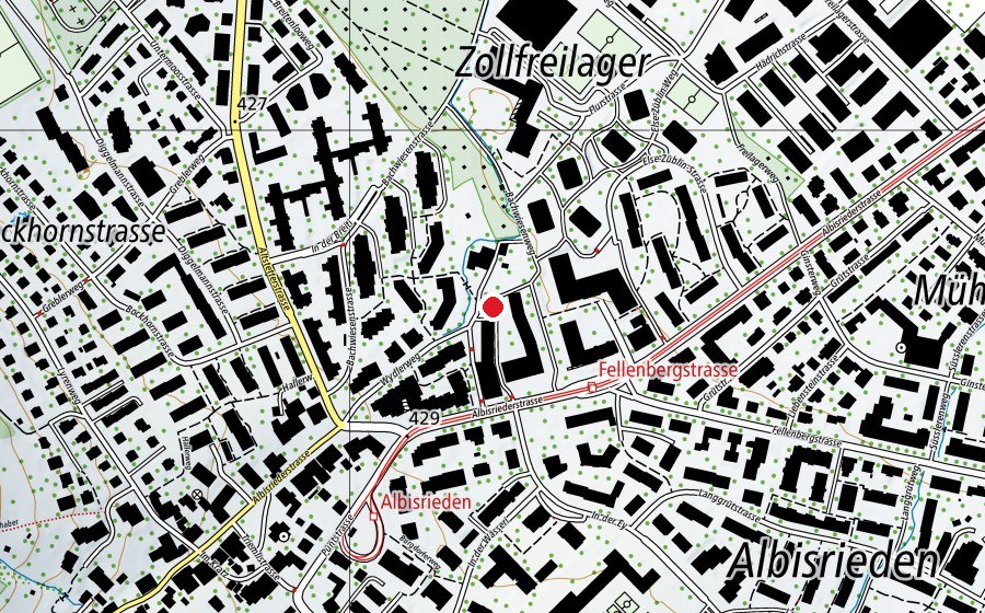 Carte indiquant l’emplacement de Mühleweiher (Place de jeux)