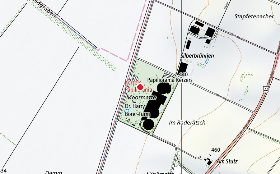 Map showing the location of Naturspielplatz (Playground)
