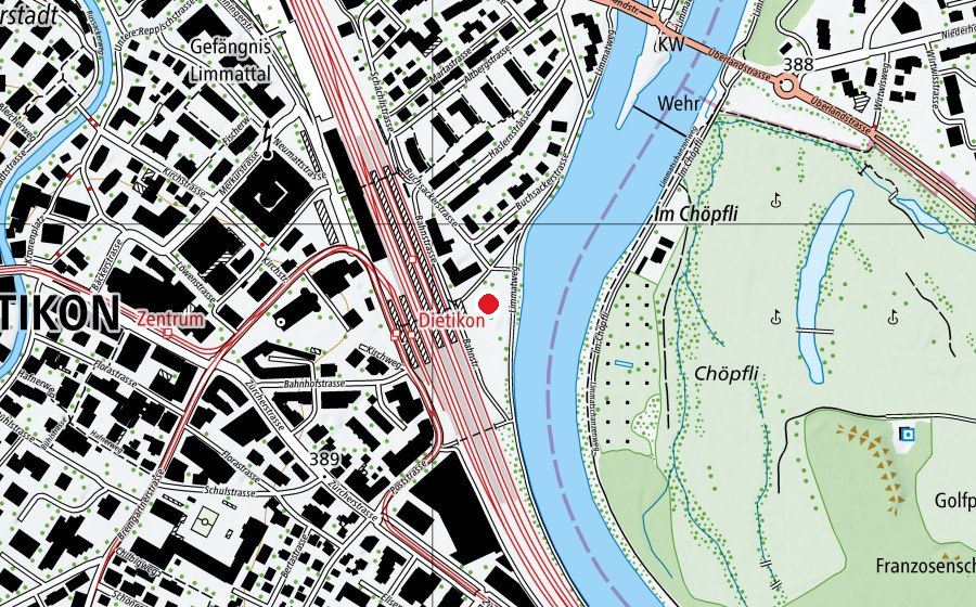 Map showing the location of Nötzliwiese (Playground)