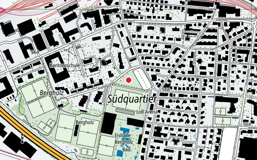 Karte mit dem Standort von Öffentlicher Kinderspielplatz Bergholz (Spielplatz)