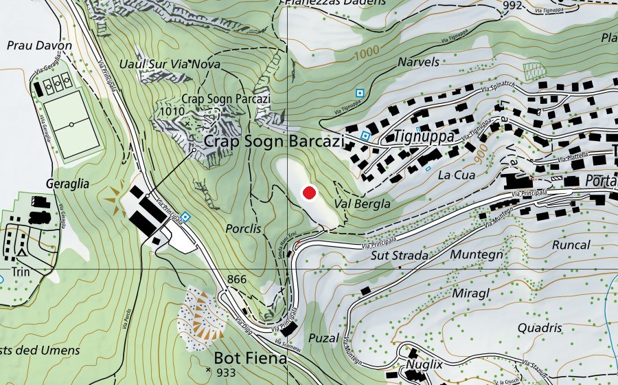 Mappa con la posizione di Parc da moviment Trin (Parco giochi)