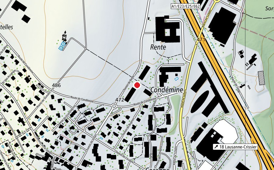Mappa con la posizione di Parc de Rente (Parco giochi)