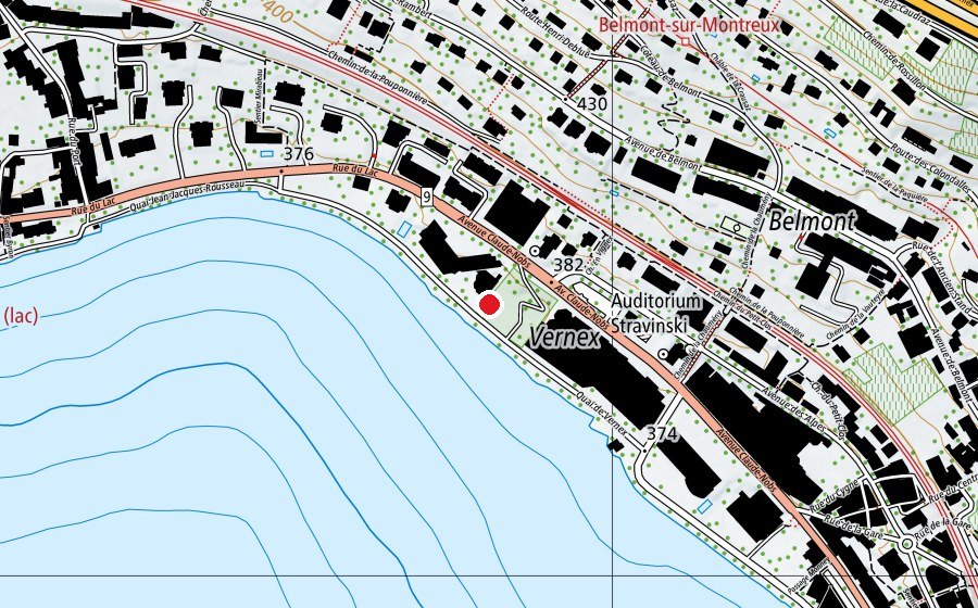 Mappa con la posizione di Parc de Vernex (Parco giochi)