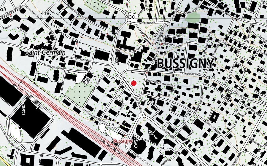 Mappa con la posizione di Parc du centre (Parco giochi)
