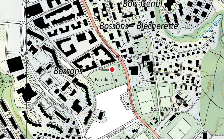 Mappa con la posizione di Parc du Loup (Parco giochi)