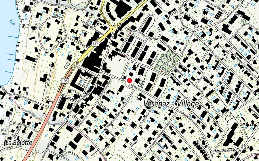 Carte indiquant l’emplacement de Parc Guignet (Place de jeux)