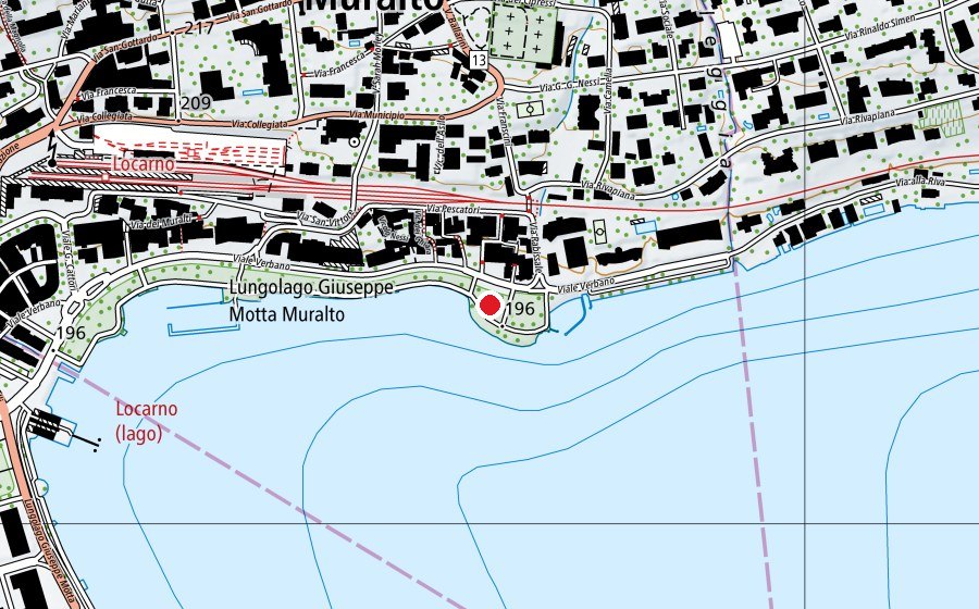 Map showing the location of Parco giochi Al Burbaglio (Playground)