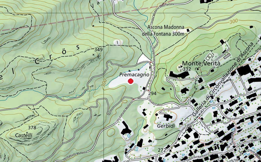 Carte indiquant l’emplacement de Parco Parsifal, Monte Verità (Place de jeux)