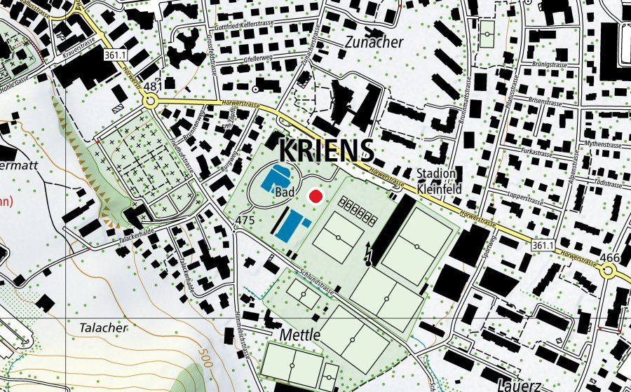 Mappa con la posizione di Parkbad (Parco giochi)