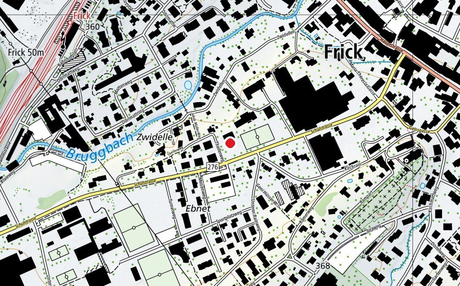 Carte indiquant l’emplacement de Pausenplatz (Place de jeux)