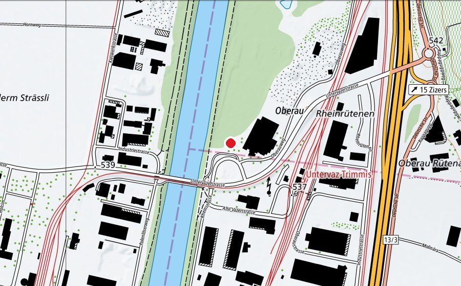 Map showing the location of Peter Pan Spielplatz (Playground)