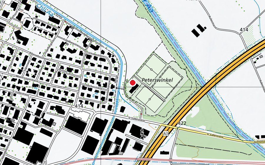 Mappa con la posizione di Peterswinkel (Parco giochi)