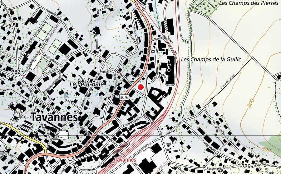 Mappa con la posizione di Place de jeux (Parco giochi)