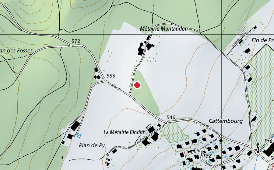Map showing the location of Place du 650ème (Playground)