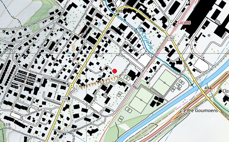Mappa con la posizione di Place Grande Salle (Parco giochi)