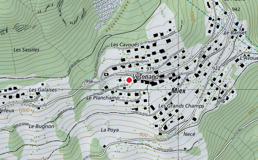Map showing the location of Place Robert Delavy (Playground)
