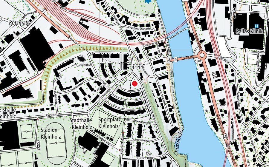 Map showing the location of Platanen (Playground)