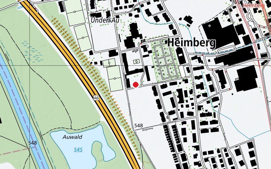 Karte mit dem Standort von Primarschule Untere Au (Spielplatz)