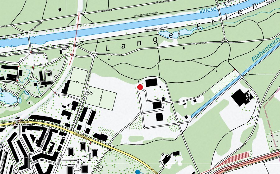 Carte indiquant l’emplacement de Pumpwerkspielplatz (Place de jeux)