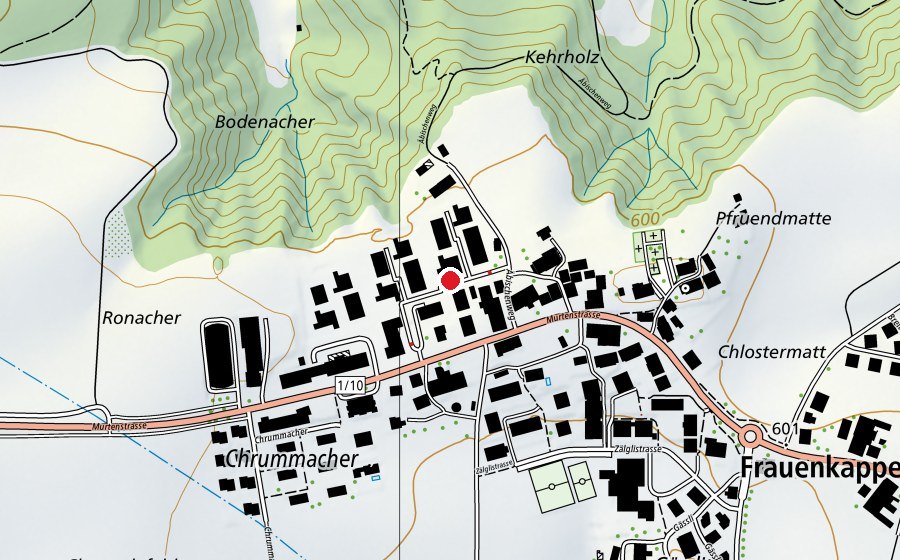 Carte indiquant l’emplacement de Q-Matte (Place de jeux)