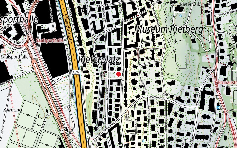 Map showing the location of Rieteranlage (Playground)