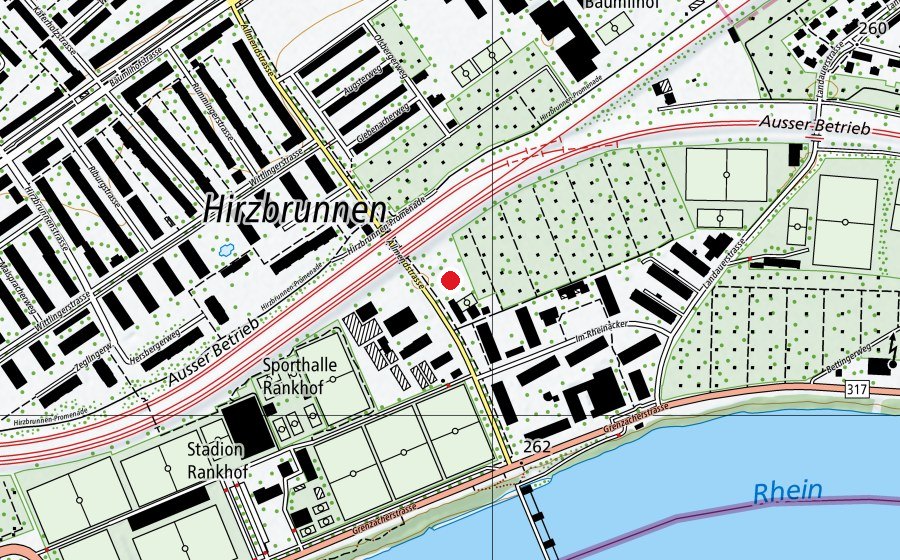 Map showing the location of Robi Allmend (Playground)