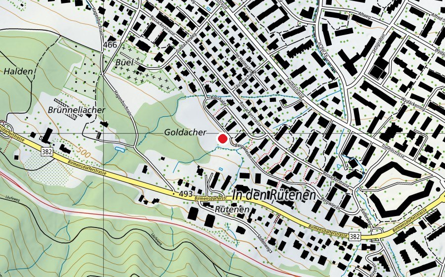Carte indiquant l’emplacement de Rosshalde (Place de jeux)
