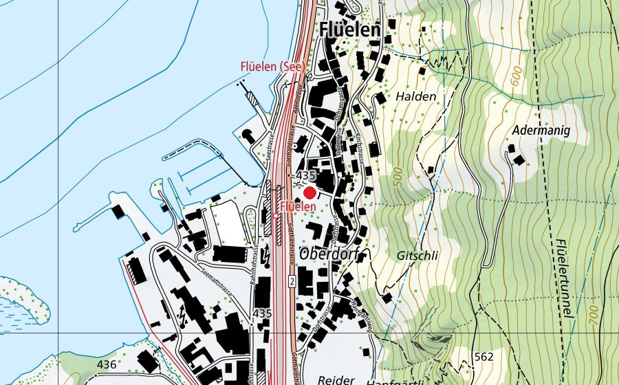 Carte indiquant l’emplacement de Rudenz Park (Place de jeux)