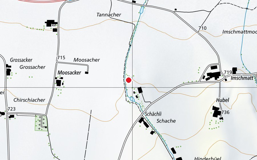 Carte indiquant l’emplacement de Schächli (Place de jeux)
