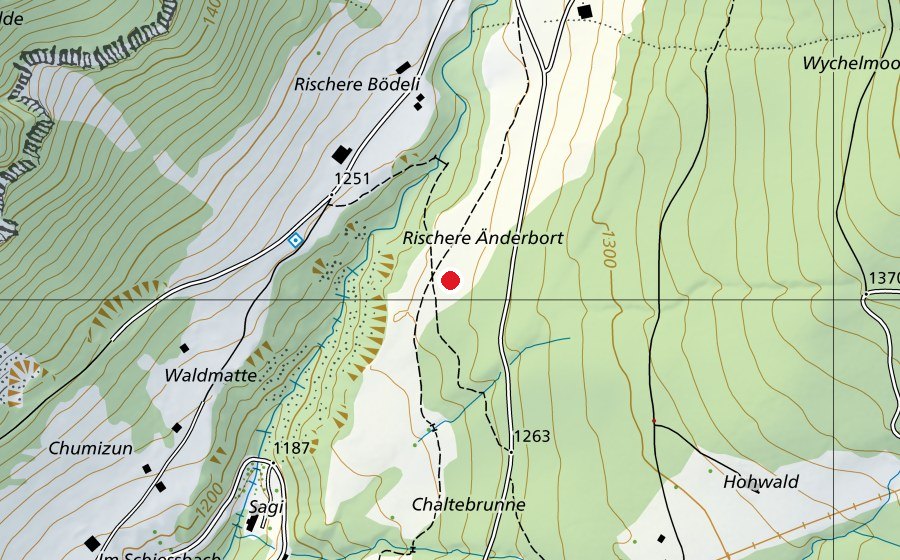 Carte indiquant l’emplacement de Schiffplatz (Place de jeux)