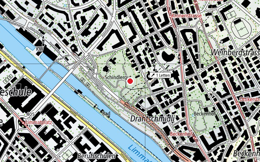 Map showing the location of Schindlergut (Playground)